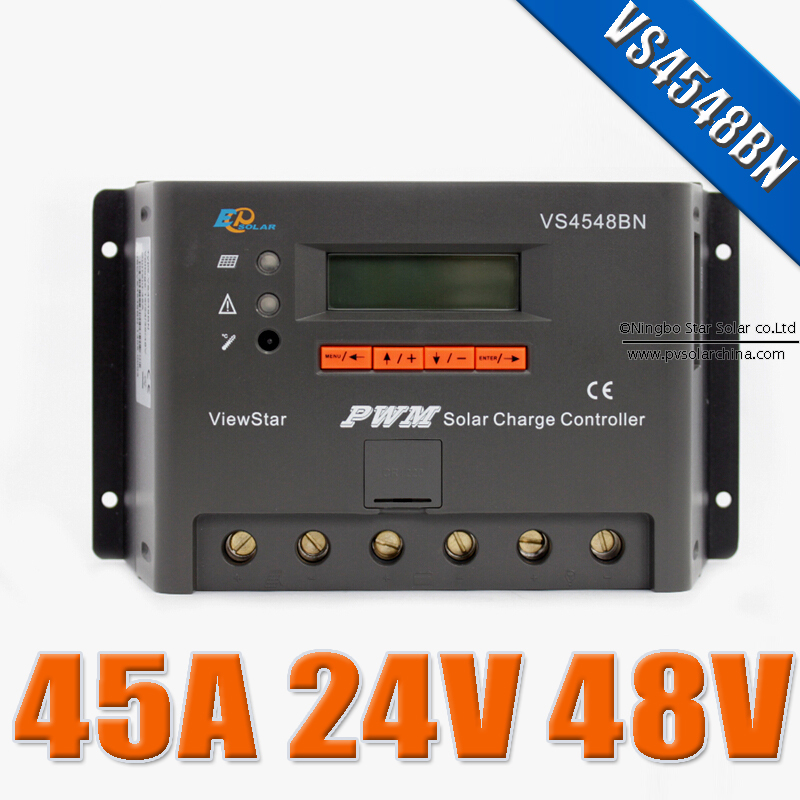 Купить 45A 12В 24В 36v 48v viewstar vs4548bn ep ШИМ контроллер заряда с ...