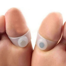 Delicate 2 PCS Slimming Health Silicon Magnetic Foot Massager Massge relax Toe Ring for Weight Loss