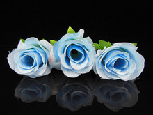 2015 New Fashion 100 Pcs Fabric Bud Rose Flower Hair Clip Hair Pins Bridal Wedding Hair