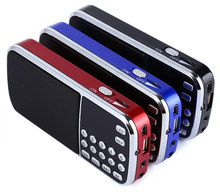 L-088 Wireless Portable FM Radio Speaker MP3 Audio Music Player Loudspeaker with TF Card USB AUX Input with Flashlight