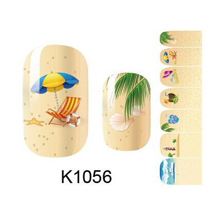 summer style nail art sticker decorations beauty manicure full cover stickers for nails K1056 fingernail stickers