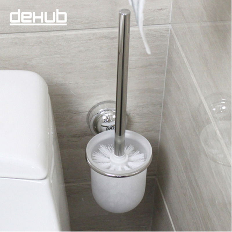 Suction Wall Mounted Stainless Steel Toilet BrushToilet Cleaning Brush White Plastic Handle Toilet Brush Antique Toilet Brush