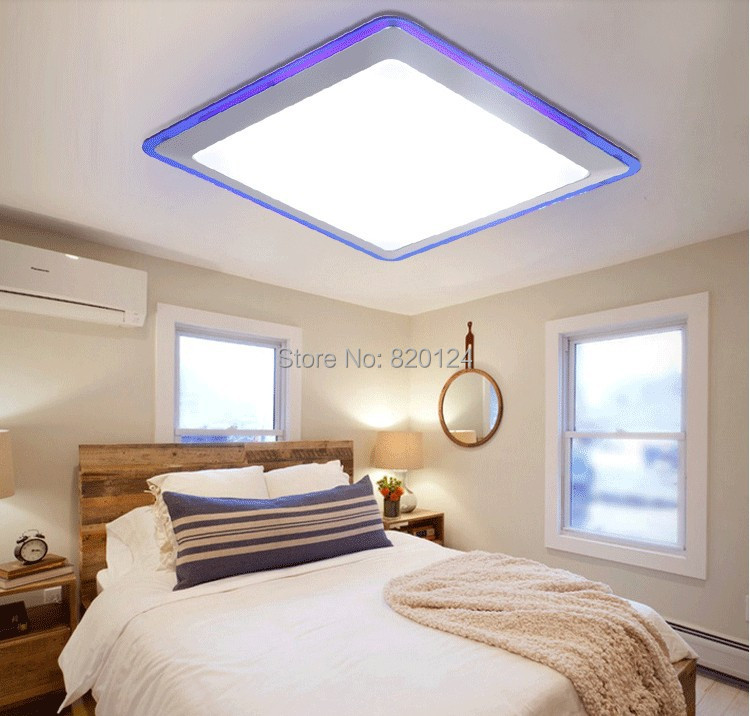 Super Bright 38w Square Led Ceiling Light 2 Sections Dimmable Control Lamp Living Room Bedroom 3color Shade 3 Kevin