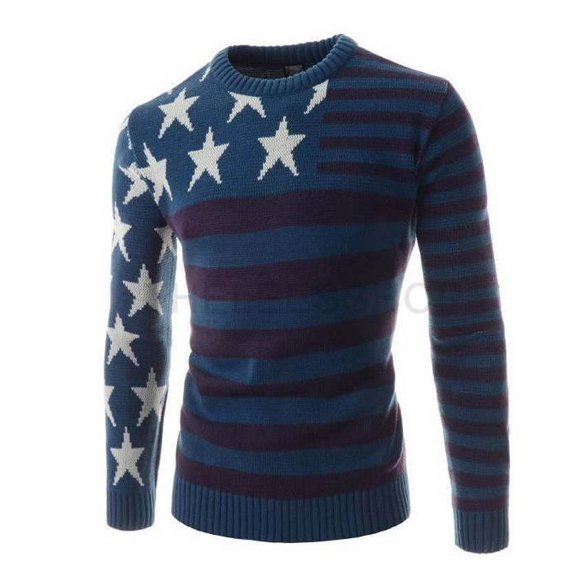 2015 New Sweaters Men Brand Clothes Five Star Stripe Resilient Men Sweaters Turtleneck Male Sweaters Pullover