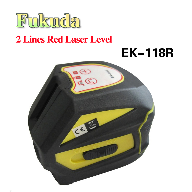 2 lines Fukuda Red Laser Level Ek-118R Horizontal and Vertical Cross laser Leveling Line High Quality Lazer Levels LL22