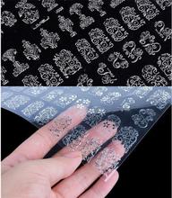 108 Pattern Sheet Large Size Bronzing Stickers Paste Manicure Gold Silver Flowers Sticker Decal 3D Nail