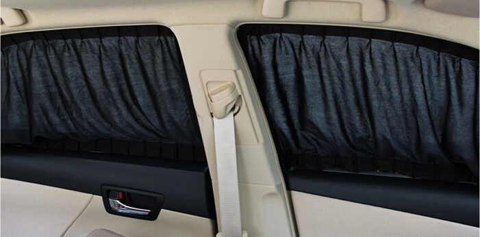 2 x Update 70L Aluminum Alloy Elastic Auto Car Side Window Sunshade Curtain - Black/Beige/Gray 2 x Update 70L Aluminum Alloy Elastic Auto Car Side Window Sunshade Curtain - Black/Beige/Gray