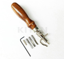 5 in 1 Professional DIY Leathercraft Stitching Groover Crease Leather Tools