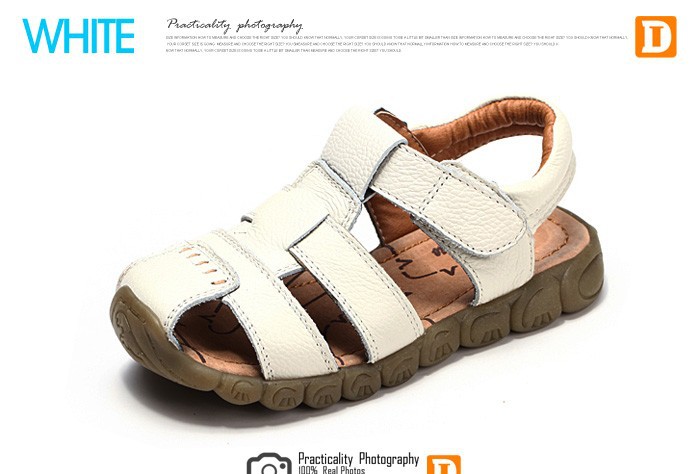 New 2015 Summer Kids Sandals Boys Genuine Leather Sandals Shoes Footwear Children Shoes Sandels Size21-36 Cow Sandalia Infantil free shipping (10)