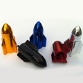 4Pcs Set Aluminum Alloy Cool Rocket Shaped Design Car Auto Motorcycle Bike Tire Tyre Valve Dust