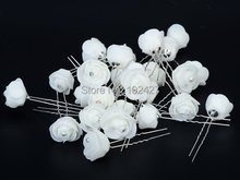6PCS Xmas Gift Small Rose Flower Hair Pins Wedding Bridal Flowers Accessory Bridesmaids Clips