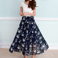 2015 Spring summer chiffon lace patchwork plus size M L XL 2XL 3XL 4XL long dress