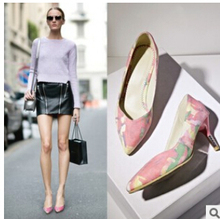 New design women sexy peep toe pump thick high heeled shoes lighter shoes good quality dress