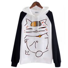 Harajuku Anime Sweatshirt Natsume’s Book of Friends Nyanko Sensei Yuujinchou Cat Kawaii Women Hoodies Sweatshirts Cute Moletom