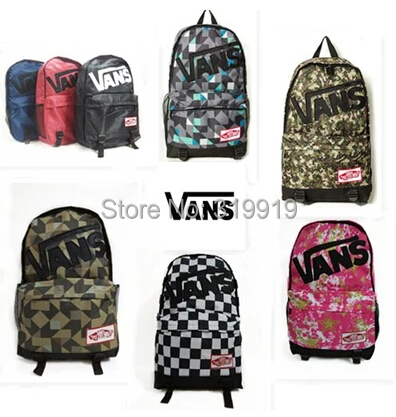 30 style School Youth Trend schoolbag 2015 new ladies female man shoulder bag backpack VANS Escolar