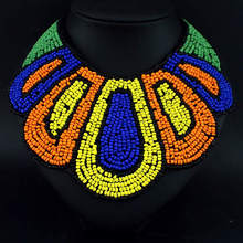 Fashion Elegant Nations Style Hand-Made Collars Necklace Resin Multicolor Beads Pendants Women Jewelry With Delicate N3356