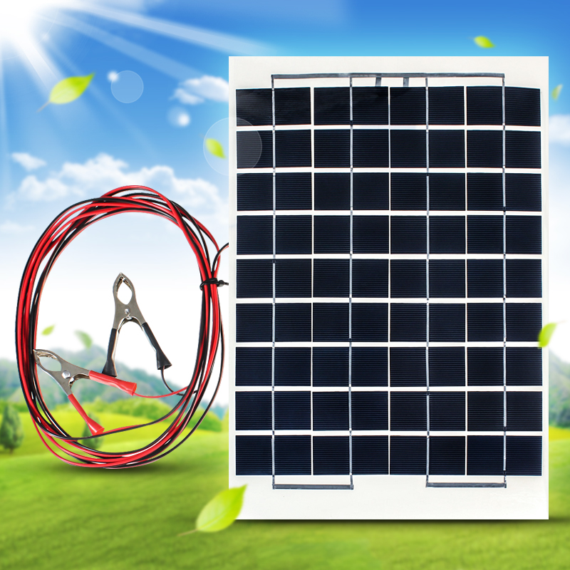 10W 12V Cell Solar Panel Module Battery Charger RV Boat Camping 4M Cable 10W 12V Cell Solar Panel Module Battery Charger RV Boat Camping 4M Cable