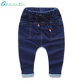 Grandwish Toddler Boys Solid Denim Pants Meninos Drawstring Light Washing Jeans Trousers Jeans Pants for Children