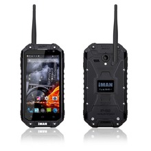 Black iMAN IP68 Waterproof 2G+32G MTK6592 1.57GHz PTT Radio Walkie Talkie 3G GPS Android Rugged Tri-Proof Cell Phone Interphone
