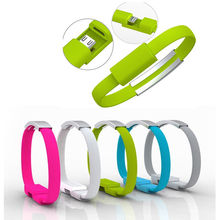 Mini Flat Bracelet Micro USB 2.0 Sync and Charging Data Cable for Samsung galaxy note HTC Huawei Android Freeshipping