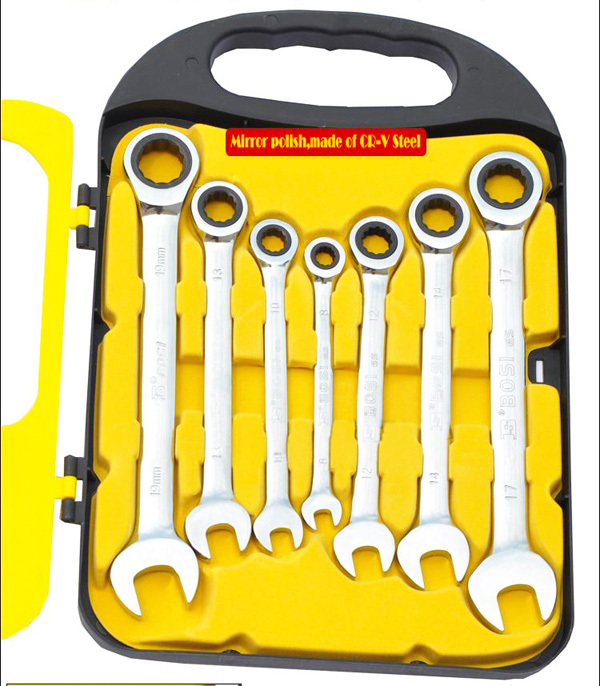 Здесь можно купить  free shipping BOSI 7pc GearTech Combination Spanner Wrench set  Инструменты