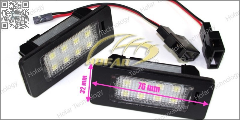 Car License Plate LED Light Lamp For Skoda Rapid 2012~2015 High Brightness Light Tuning Easy Change Color Temperature Size