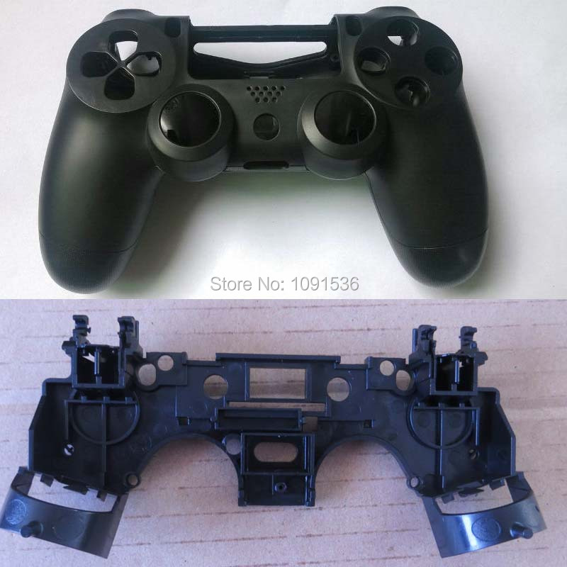 for DualShock 4 PlayStation 4 PS4 Controller Matte Housing Shell Case Black  With Inner Frame Internal Support