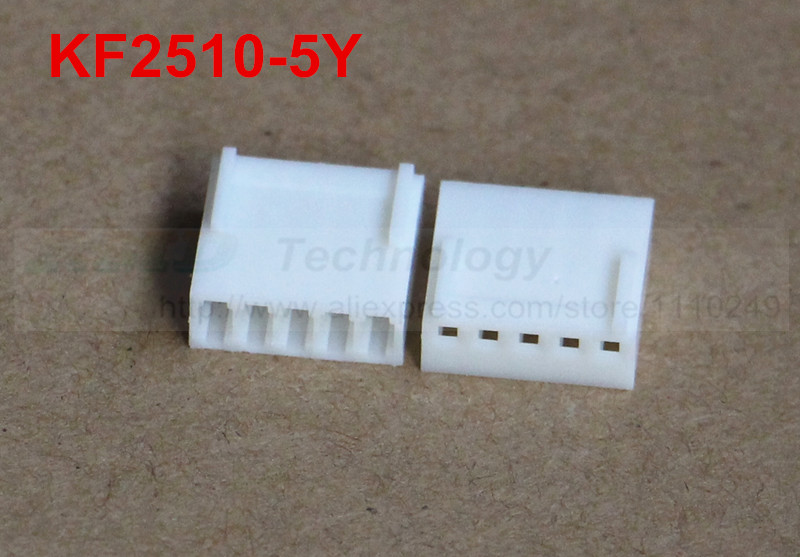 50pcs/lot KF2510 KF2510-5Y Female connector housing 2.54mm 5pin free shipping