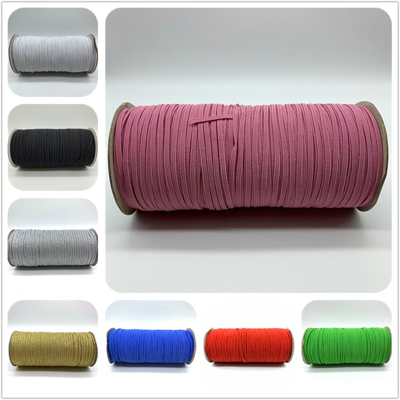 Description Picture 2 of item5yards/lot 3mm Sewing Elastic Band Colourful High Elastic Fiat Rubber Band Waist Band Stretch Rope Elastic Ribbon