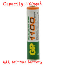 Free ship!! Hot Sale 20pcs High Power AAA 1100MAH/1.2V GP Rechargeable NiMH Battery 1100 mAh New Batteries