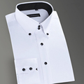 3 Color Fashion Solid Mens Dress Shirt Button Down Long Sleeve Camisa Masculina Slim Fit Patchwork