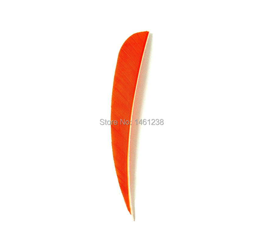 Orange left wing 4 turkey feather 100 purely DIY 50pcs archery bow and arrow hunting wood