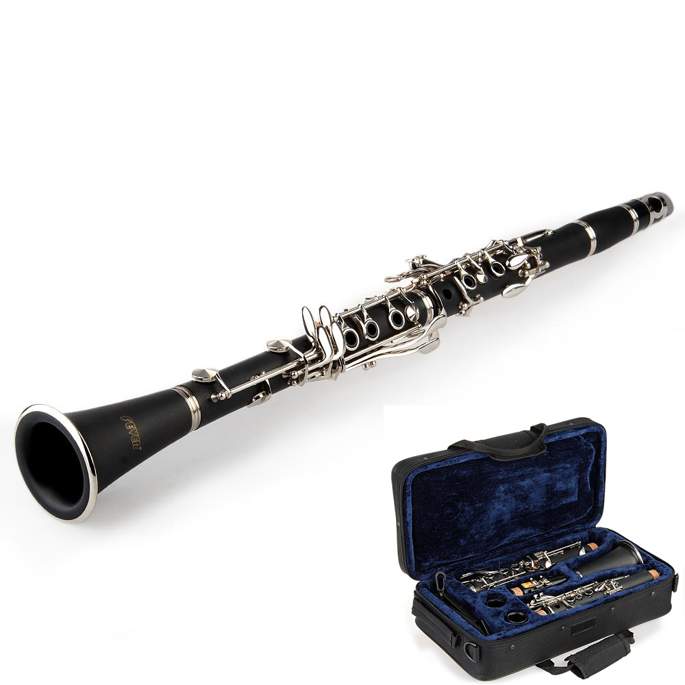 Professional 17 Keys Bb Soprano Clarinet Kit Student School Black