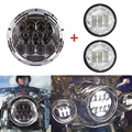 7 Inch 75w Harley Daymaker LED Headlight 2x 4 5 30w Fog Light Passing Lamps for