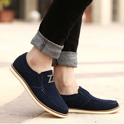 men sneakers nubuck leather shoes 