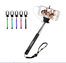 2015 most fashion 3.5mm Stick Selfie Monopod Extendable Handheld with remote Camera Shutter Butto,special for iphone 4/5/6/7 hot