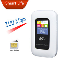 4G Wifi Router 100Mbps mini Mobile Hotspot portable Pocket Car Modem Ulocked Wireless MIFI Wi-Fi roteador with SIM Card Slot