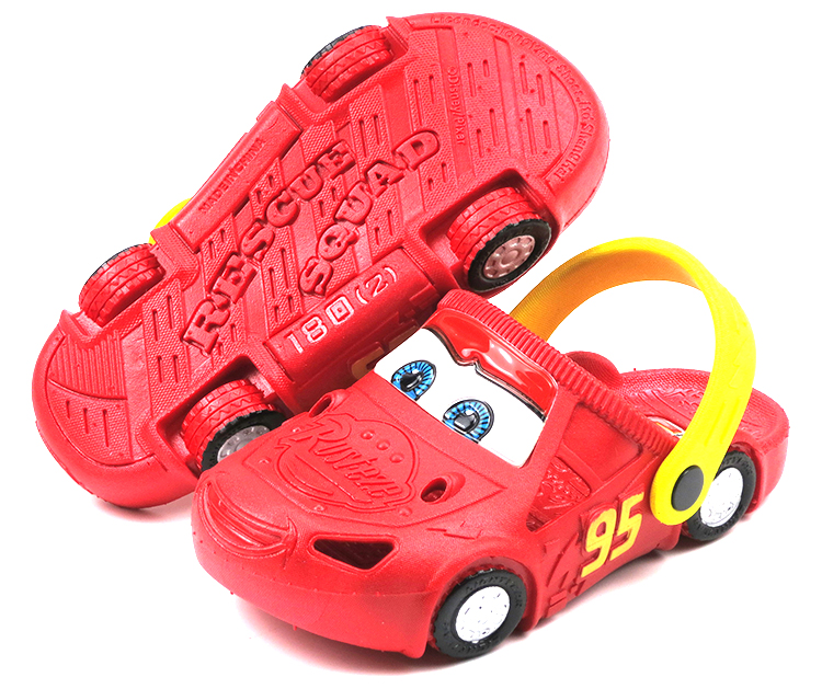 2016 cartoon car 3D pattern baby Clog garden shoe for children sandals slippers boys and girls