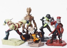 5pcs/set New Movie Guardians of the Galaxy Action Figures Star-Lord Groot Rocket Raccoon Gamora Collection Figure 6-10CM