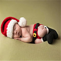 Christmas Costume Newborn Baby Crochet pants Hat Shoe Infant Toddler Clothes Autumn Winter Knit Caps