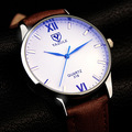 Men watch business simple waterproof Roman numeral soft leather belt couple retro women watches lovers quartz