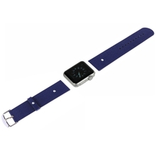 Dark Blue Band 38mm Cortical Texture Replacement PU Leather Watchband for Apple Watch