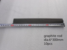 Dia.6*300mm High pure Graphite Rod 45pcs 1 lot / Electrodes for EDM/Sintered Artificial high purity graphite rod