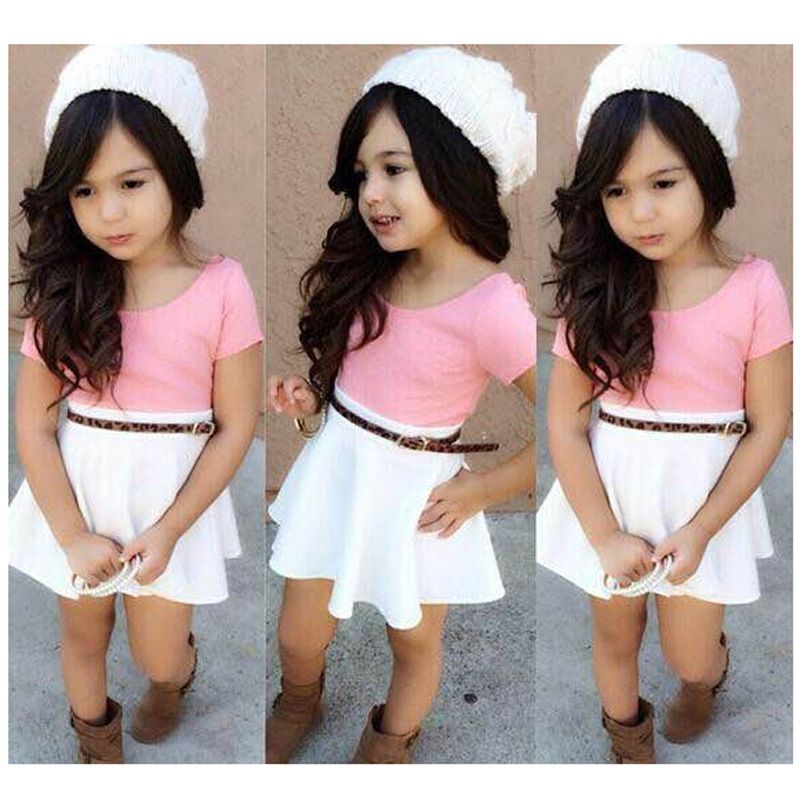 Pink lace little girls spring dresses Pink lace little girls spring
