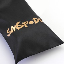 10 in 1 lot Black Satin sex toys Bag With SMSPADE logo sexy packaging bag for