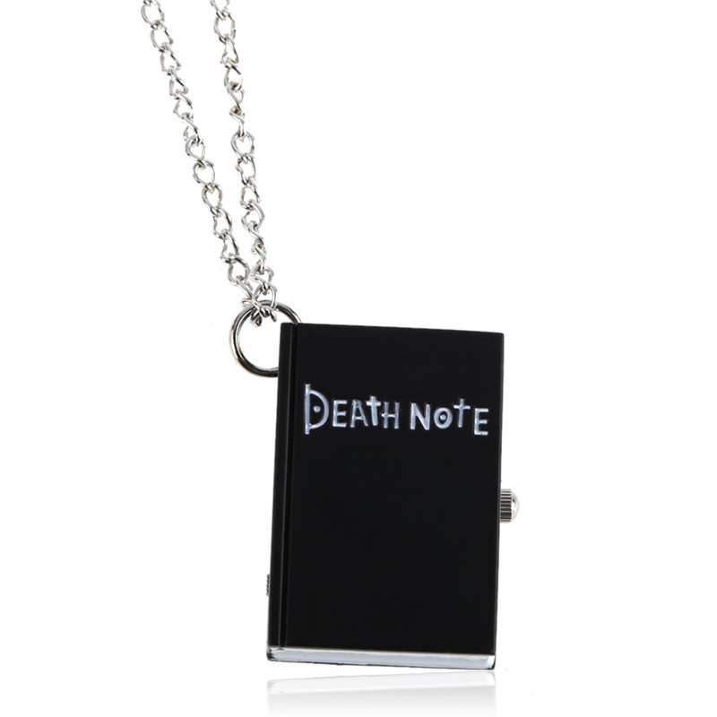 Free Shipping High Quality Vintage Classic Fashion Watch Death Note Book Quartz Pocket Watch Pendant Necklace