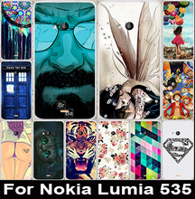 High Quality DIY 22 Styles Painted Print Hard Back Cover Mobile phone cases Shell For Microsoft Nokia Lumia 535 Case Cover