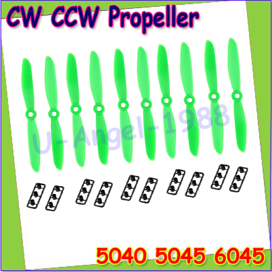 Wholesale 10pcs/lot 6045 5045 5040 Propeller 2-Blade Props CW/CCW for QAV250 C250 H250 F330 RC Quadcopter (5 pairs ) Dropship