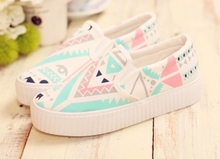 Female JK canvas shoes sneakers Harajuku style preppy chic slip on shoes lazy pedal cotton made
