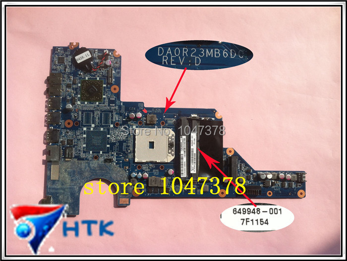 Wholesale 649948-001 For HP Pavilion G7 G6 G4 Laptop Motherboard / Notebook Mainboard DA0R23MB6D1 100% Work Perfect